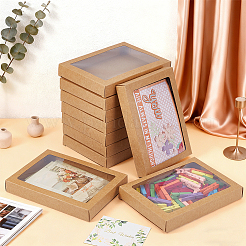 Caja de almacenamiento de tarjetas de felicitación de papel kraft&nbsp;OFST-WH0004-036C