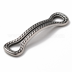 304 ステンレススチール製リンクリングとバー  アンティークシルバー  48x13x2.5mm  穴：41.5x6.5mm&nbsp;STAS-Z015-25AS