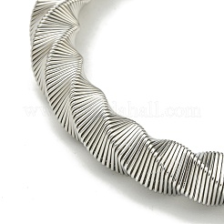 Не тускнеющие регулируемые браслеты из нержавеющей стали 304 с витой пружиной&nbsp;BJEW-H617-11P