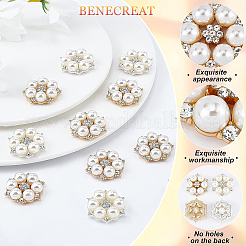 24 шт. 2-х цветные кабошоны из сплава со стразами FIND-BC0003-36