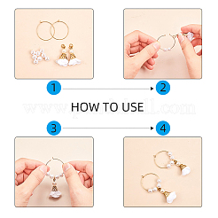 Фурнитура для сережек-колец из нержавеющей стали 304 STAS-UN0017-02P