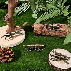 4 Stück 4 Stile Legierung Käfer & Mantis Display Dekorationen&nbsp;DJEW-SP0001-37