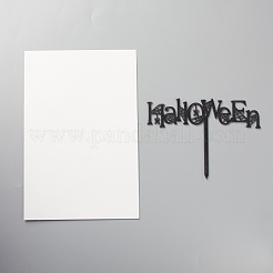 Акриловая тема Хэллоуина слово торт вставить украшение карты DIY-H109-15