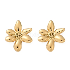 304ステンレススチールスタッドピアス  花  ゴールドカラー  30x25mm&nbsp;EJEW-S265-08G