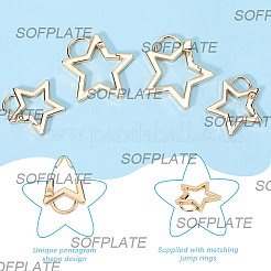 8шт 2 стиля пружинные кольца из цинкового сплава&nbsp;FIND-SP0003-83KCG