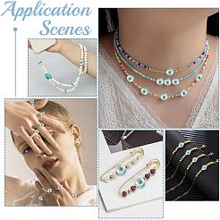 1 нить бусины лэмпворк ручной работы от сглаза LAMP-NB0001-69