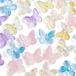 50 шт. 5 цвета прозрачные стеклянные подвески&nbsp;GLAA-FP0001-12