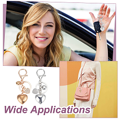 4 шт. 2-цветные брелки со стразами из смолы&nbsp;KEYC-GA0001-51