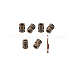 6 шт. латунные бусины в форме колонны в античном стиле&nbsp;FIND-NB0005-34C