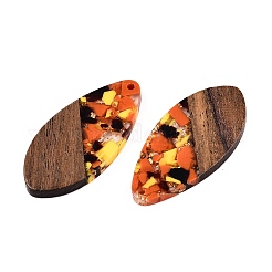 Подвески из прозрачной смолы и ореха&nbsp;RESI-T057-05M