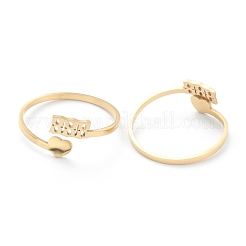 Anillos de acero inoxidable con revestimiento iónico (IP) 201&nbsp;RJEW-M136-01F-G