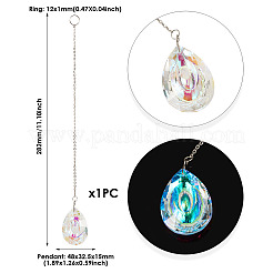 1 atrapasol colgante de vidrio transparente&nbsp;AJEW-TADJ0001-02C