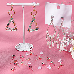 40 шт. 2-х стильный латунный шариковый гвоздик для серьги KK-BBC0003-73