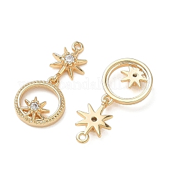 Pendentifs en laiton zircon cubique transparent&nbsp;KK-D261-11G