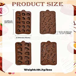 4шт 4 стиля шоколада силиконовая форма своими руками&nbsp;DIY-CJ0006-33