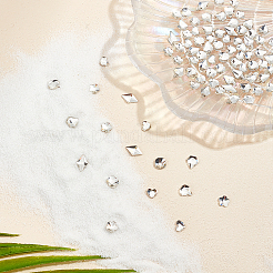 100 шт. 5 стиля diy плоская задняя часть k9 стеклянные стразы кабошоны RGLA-CA0001-05A