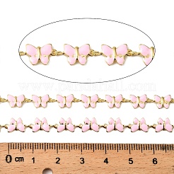 Латунные эмалевые цепочки-бабочки CHC-F021-03G-03