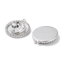 Латунные микропаве прозрачные подвески с фианитом KK-F871-30P