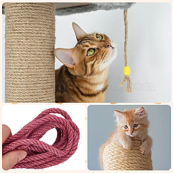 50м круглый витой джутовый шнур OCOR-WH20006-14A