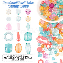 100 г прозрачных акриловых бусин MACR-TA0001-54