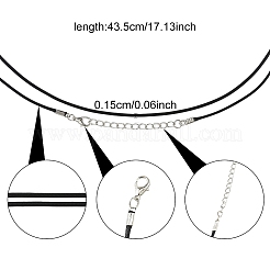 Воском хлопка ожерелье шнура материалы&nbsp;MAK-YW0001-25A