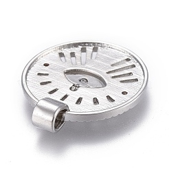 Латунные микропаве прозрачные подвески с фианитом&nbsp;KK-M205-14P