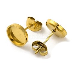 Ионное покрытие (ip) 304 нержавеющая сталь гвоздики фурнитура для сережек&nbsp;EJEW-K295-06A-G