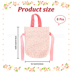 Мешки для хранения из ткани с цветочным принтом и завязками&nbsp;ABAG-WH20010-20B-02