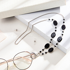 Chaînes de lunettes en perles ovales acryliques&nbsp;AJEW-CN0006-71B