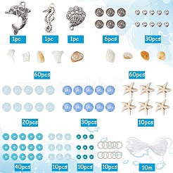 Набор для самостоятельного изготовления браслета из натуральных морских ракушек&nbsp;DIY-SC0024-31