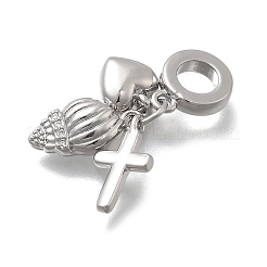 Латунь микропаве прозрачный кубический цирконий европейские подвески с подвесками KK-D431-033D-P