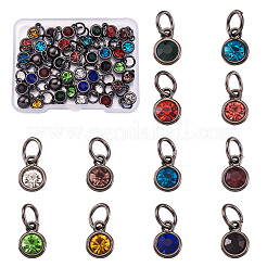 48 шт. 12 цвета сплава со стразами подвески&nbsp;FIND-TA0001-36B