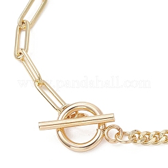 Браслеты из латунных звеньев с микропаве из прозрачных кубических цирконий в форме сердца и кольца&nbsp;BJEW-JB13159