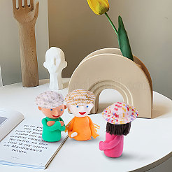 30 шт. 5-х цветная мини-соломенная шляпа для кукольных декоративных аксессуаров&nbsp;DIY-BC0014-20