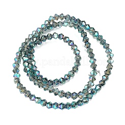 Transparentes perles de verre de galvanoplastie brins&nbsp;EGLA-A039-T3mm-UA12
