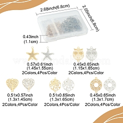 40 шт. 10 стиля стойка покрытие латунь полые соединительные подвески&nbsp;KKC-FS0001-03