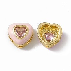 Стойки обшивки латунь кубического циркония бусы&nbsp;KK-C007-16G-04