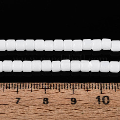 Непрозрачные сплошные цветные стеклянные бусины&nbsp;GLAA-N065-4x4mm-C01