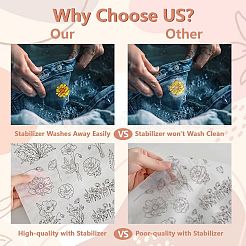 4 feuille de motifs de broderie bâton et point de 11.6x8.2 pouces&nbsp;DIY-WH0455-237