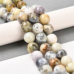 天然のアフリカオパールビーズ連売り  ラウンド  9.8~10.8mm  穴：0.8~1mm  約37~40個/連  15.08~40''（38.3~40センチメートル）&nbsp;G-B048-B03-03