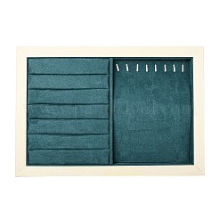 Espositori rettangolari per anelli e collane in tessuto in microfibra&nbsp;RDIS-E009-01