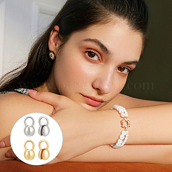 20 шт. 2-цветные наконечники для бусин из сплава FIND-BC0005-48