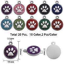 20шт 10 цвета эмалевые подвески&nbsp;ENAM-SZ0001-95