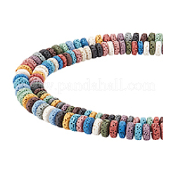 2 нити 2 стилей натуральные бусины из лавового камня нити G-PH0002-52