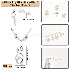 200 шт. латунные наконечники для бусин KK-BBC0015-90S-03