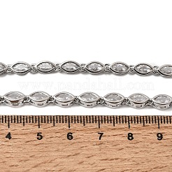 Colliers de tennis géométriques en laiton sertis de micro-pavés de zircone cubique&nbsp;NJEW-C121-02C-P