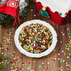 160 г 4 цвета пластиковые бусины с пайетками&nbsp;PVC-DC0001-08