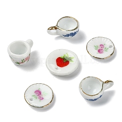 8шт 4 стиля фарфоровые бусины ручной работы&nbsp;PORC-CJ0001-20