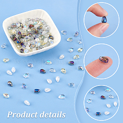 240 шт. 6 цвета прозрачные стеклянные подвески GLAA-PH0002-97