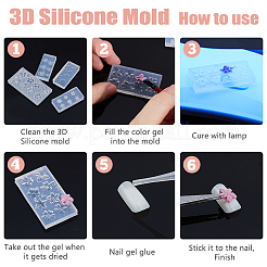 4шт 4 стиля 3D силиконовые Молды&nbsp;MRMJ-FH0001-50